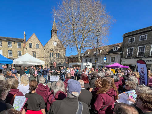 Choir singing together