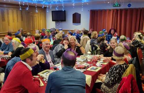 Festive social gathering